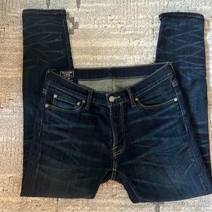 Men’s Abercrombie & Fitch Dark Blue Jeans.